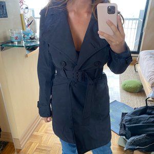 Nobis Navy Women's Small Midi Trench Coat / Jacket